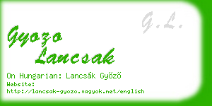 gyozo lancsak business card